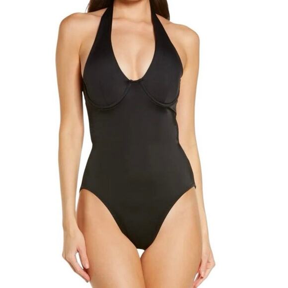 NWT Norma Kamali Underwire Halter Mio
Swimsuit - Picture 1 of 6